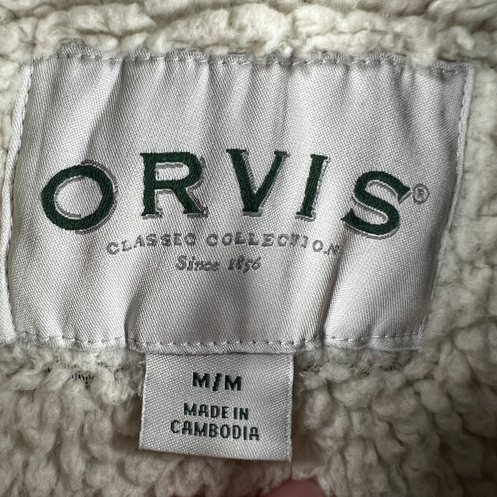 Orvis Sweater Mens Medium Gray Heavyweight Lined Long Sleeve 1/4 Zip Outdoor - Picture 3 of 15